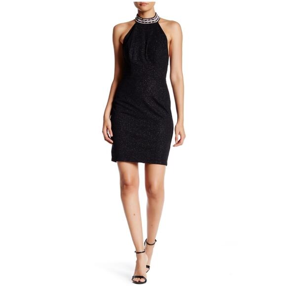 City Triangles Black T-back Dress Jewel Collar - Picture 1 of 8